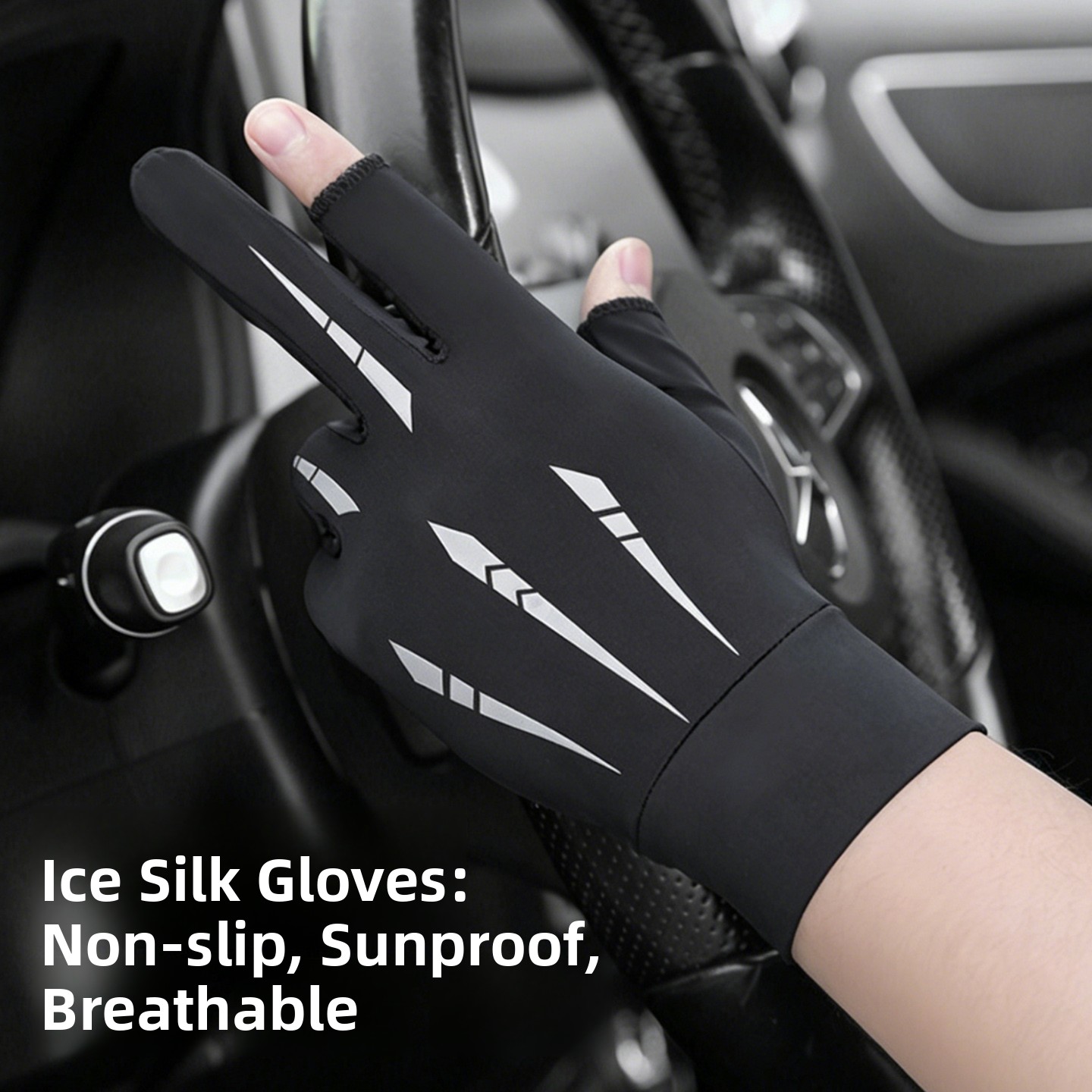 Fishing Gloves - Rękawiczki z ochroną przeciwsłoneczną, dotykowe, cienkie,