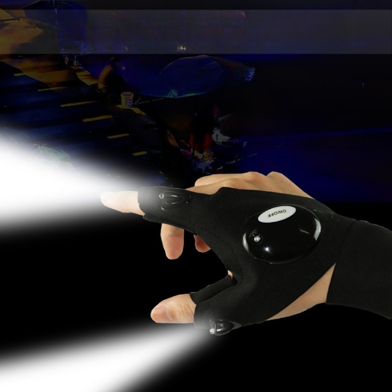 Fishing Gloves - Rękawice LED z latarką, świecące rękawice